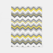 Grijs en gele ziggen fleece deken (Voorkant)