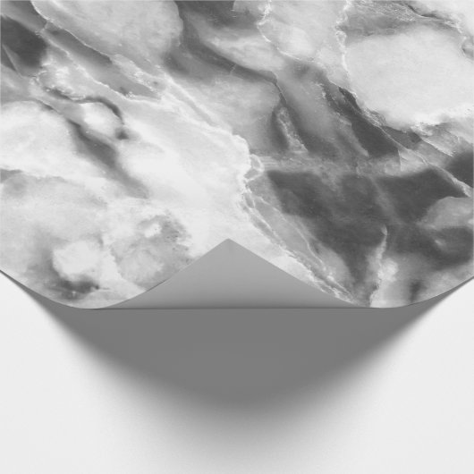 Grijs en glad grijs marmeren steen cadeaupapier (Hoek)