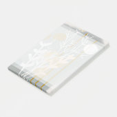 Grijs en goud abstract botanisch minimalistisch ku post-it® notes (Schuin)