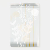 Grijs en goud abstract botanisch minimalistisch ku post-it® notes (Voorkant)