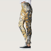 Grijs en Goud Abstract Leggings (Links)