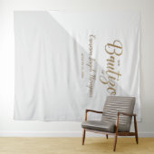 Grijs en Goud baby Doop Custom Bautizo achtergrond Wandkleed (In Situ (horizontaal))