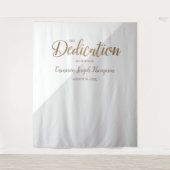 Grijs en Goud baby jongen moderne toewijding achte Wandkleed (Voorkant)