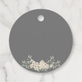 Grijs en Goud Bloemen Islamitische Moslim Bruiloft Bedankjes Labels (Achterkant)