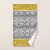 Grijs en goud elegant abstract bad handdoek (Handdoek)