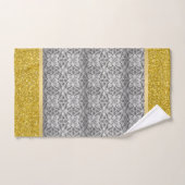 Grijs en goud elegant abstract bad handdoek (Handdoek)