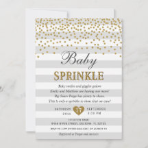 Grijs en Goud Geslacht Neutrale Reveal Baby Sprink
