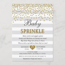 Grijs en Goud Geslacht Neutrale Reveal Baby Sprink