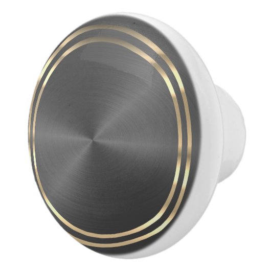 Grijs en Goud Keramische Knop (Rechts)