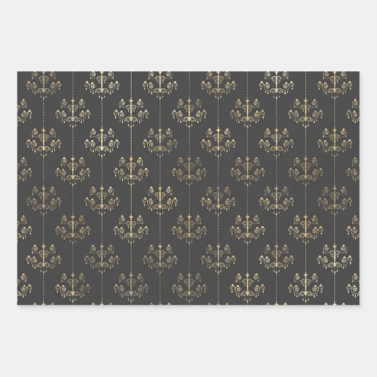 Grijs en Goud Parijs Inpakpapier Vel (Voorkant 3)