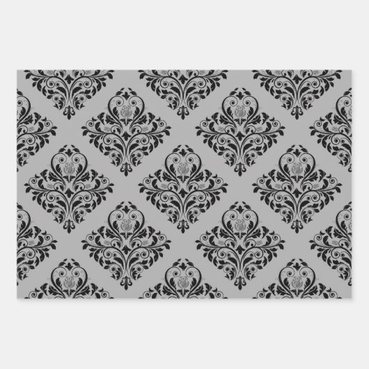 Grijs en Goud Parijs Inpakpapier Vel (Voorkant)