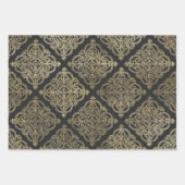 Grijs en Goud Parijs Inpakpapier Vel (Voorkant)