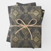 Grijs en Goud Parijs Inpakpapier Vel (In situ)