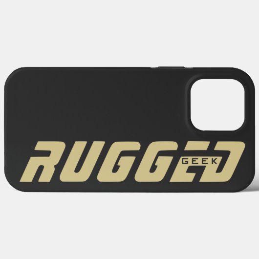 grijs en goud RUGED GEEK Case-Mate iPhone Case (Achterkant (horizontaal))