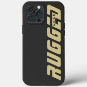 grijs en goud RUGED GEEK Case-Mate iPhone Case (Achterkant)