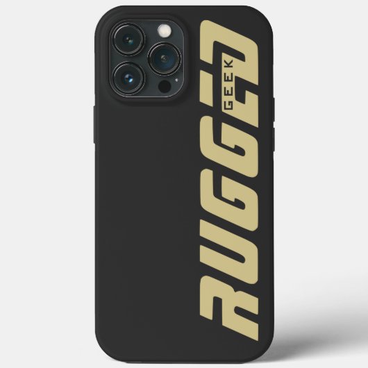 grijs en goud RUGED GEEK Case-Mate iPhone Case (Achterkant)