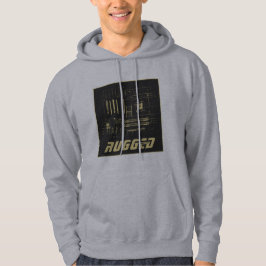 grijs en goud RUGED GEEK-moederbordtechnologie Hoodie