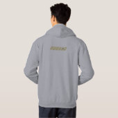 grijs en goud RUGED GEEK-moederbordtechnologie Hoodie (Achterkant volledig)
