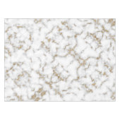 Grijs en Goud Swirl Faux Marble Tafelkleed (Voorkant (Horizontaal))