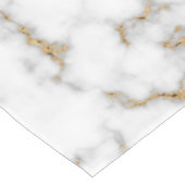 Grijs en Goud Swirl Faux Marble Tafelkleed (Gekanteld)