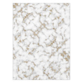 Grijs en Goud Swirl Faux Marble Tafelkleed (Voorkant)