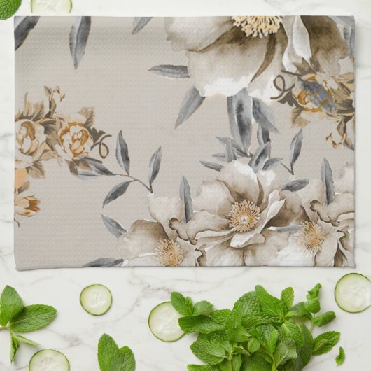  Grijs en Goud Theedoek (Gevouwen)