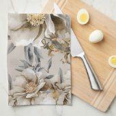  Grijs en Goud Theedoek (Quarter Fold)