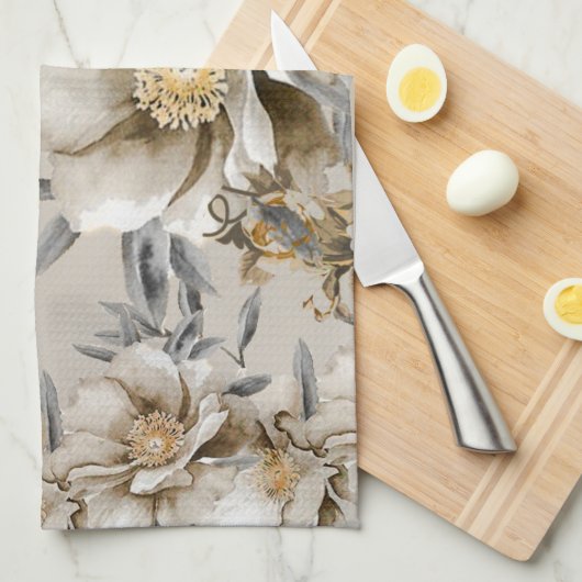  Grijs en Goud Theedoek (Quarter Fold)