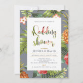 Grijs en goud | Uitnodiging voor zomerweddenschapp (Voorkant)