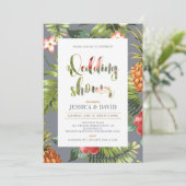 Grijs en goud | Uitnodiging voor zomerweddenschapp (Staand voorkant)