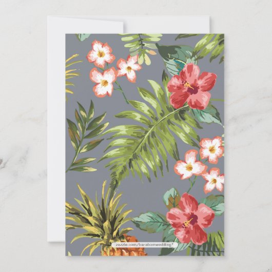 Grijs en goud | Uitnodiging voor zomerweddenschapp (Achterkant)