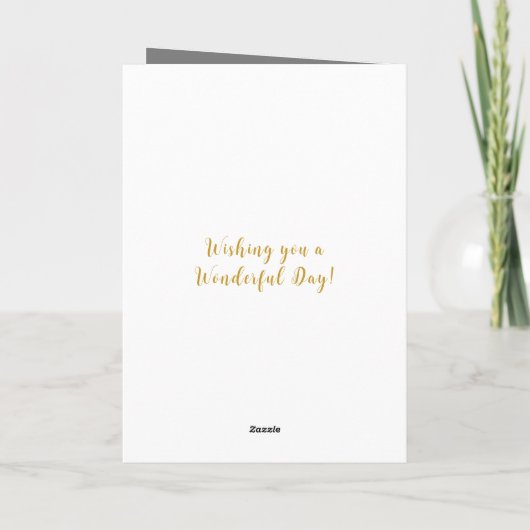 Grijs en goud voegen foto's toe als zuster in de w kaart (Achterkant)