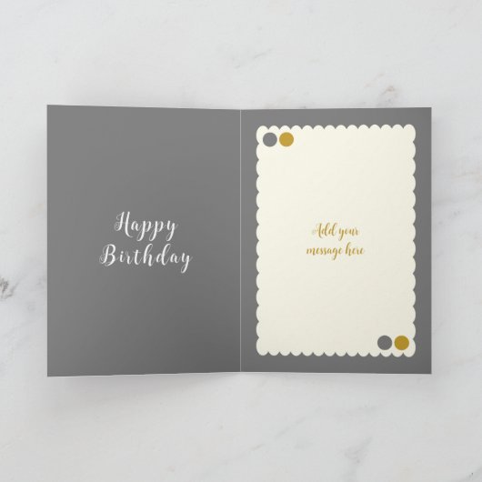 Grijs en goud voegen foto's toe als zuster in de w kaart (Binnen)