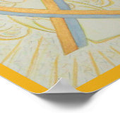 Grijs en Gouden Lint Bewustzijn Engel Poster (Hoek)