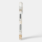 Grijs en gouden marmeren personaliseerbaar Case-Mate iPhone case (Achterkant / Rechts)