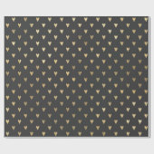 Grijs en gouden vintage hart Doodle Cadeaupapier (Vlak)
