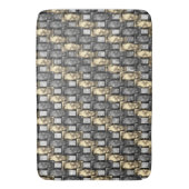 Grijs en gouden vlek, rechthoekige stukken, met ca badmat (Voorkant Verticaal)