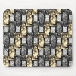 Grijs en gouden vlek, rechthoekige stukken, met ca muismat