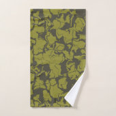 Grijs en groen abstract bad handdoek (Handdoek)
