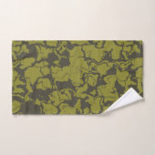 Grijs en groen abstract bad handdoek (Handdoek)