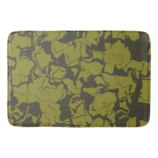 Grijs en groen abstract badmat (Voorkant)