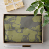 Grijs en groen abstract tissuepapier (Geschenk)