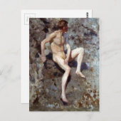 Grijs en groen briefkaart (Voorkant / Achterkant)