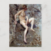 Grijs en groen briefkaart (Voorkant)