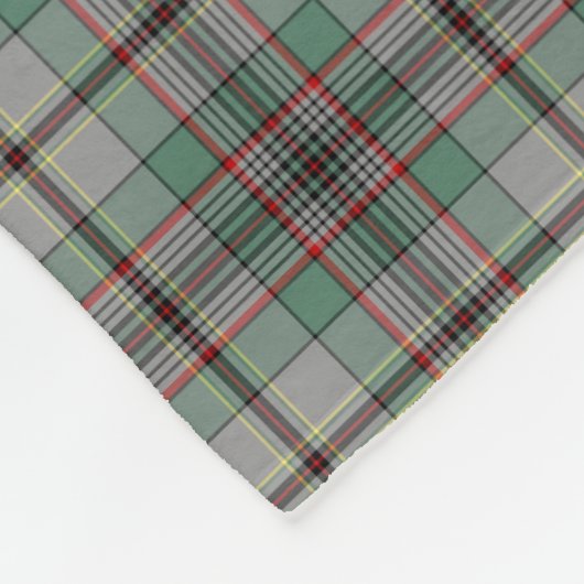 Grijs en Groen Craig Clan Tartan Fleece Deken (Hoek)