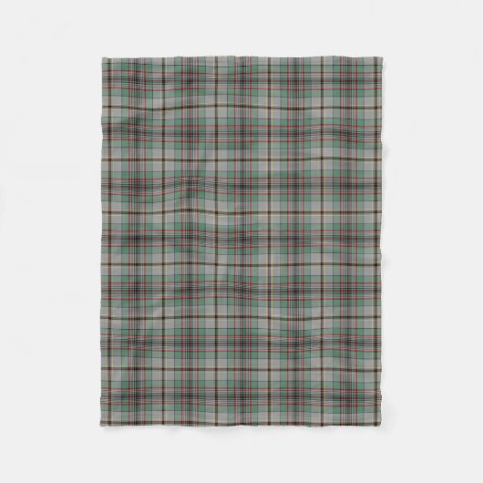 Grijs en Groen Craig Clan Tartan Fleece Deken (Voorkant)