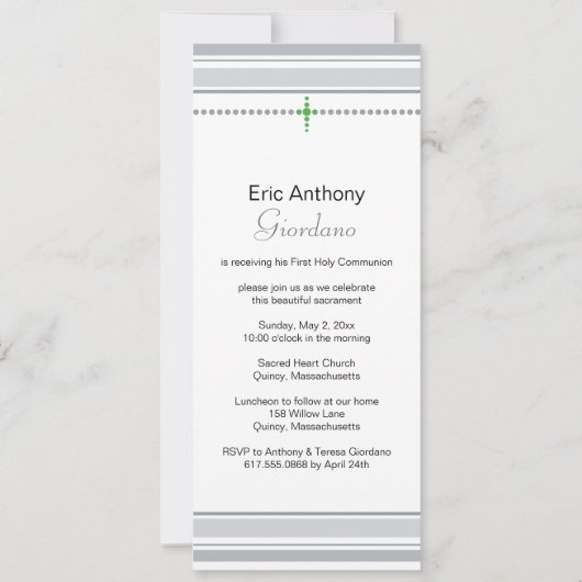 Grijs en Groen Kruis Eerste Uitnodiging van de Gem (Voorkant)