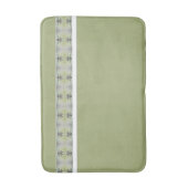 Grijs en groen met decoratief patroondetail badmat (Voorkant Verticaal)