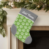 Grijs en Groen Pagina Afdrukpatroon Afdrukpatroon  Kleine Kerstsok