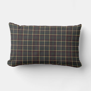 Grijs en groen tartan ruitjespatroon kussen